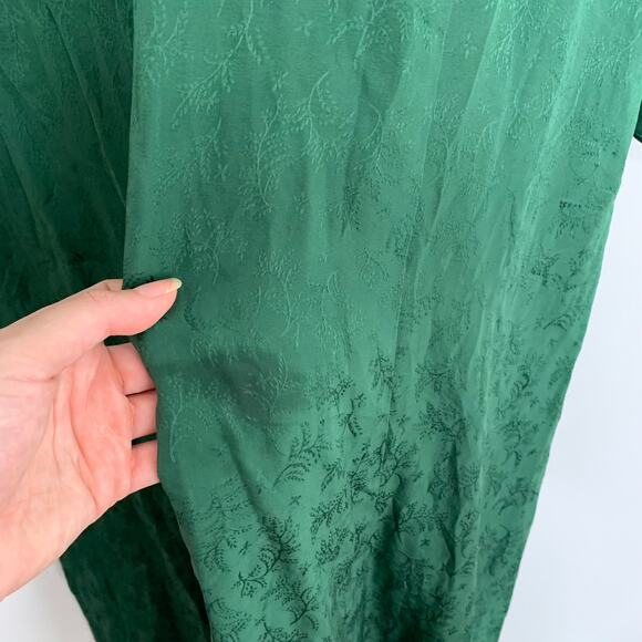 Veronica Beard Spur Western Silk Tie Midi Dress in Green Womens Size 8 - Picture 6 of 15